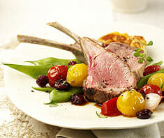 Lammcarré mit Röstgemüse | Rezept