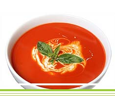 Tomatensuppe mit Basilikum und Mascarpone | Rezept