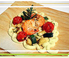 Jumbo-Prawns mit Wasabipüree | Rezept