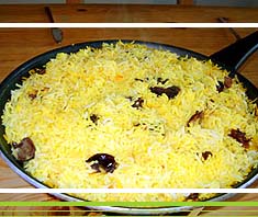 Safranreis mit Datteln | Rezept