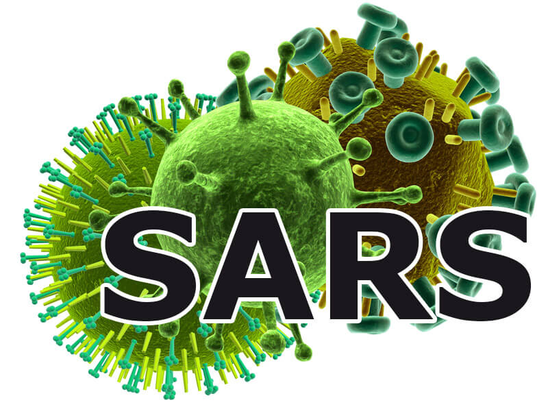 SARS (schweres akutes Atemnotsyndrom) - verschiedene Viren