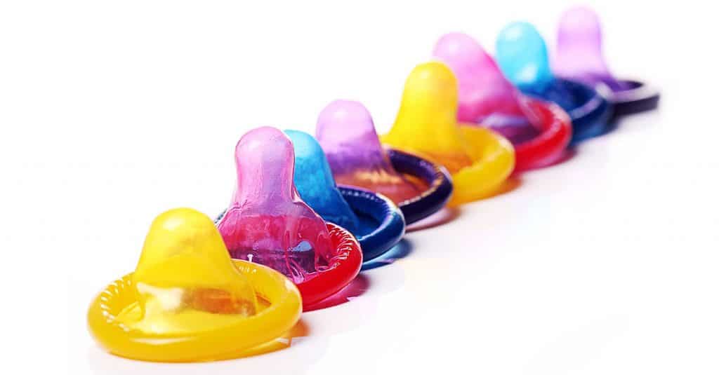 Latexallergie - bunte Kondome