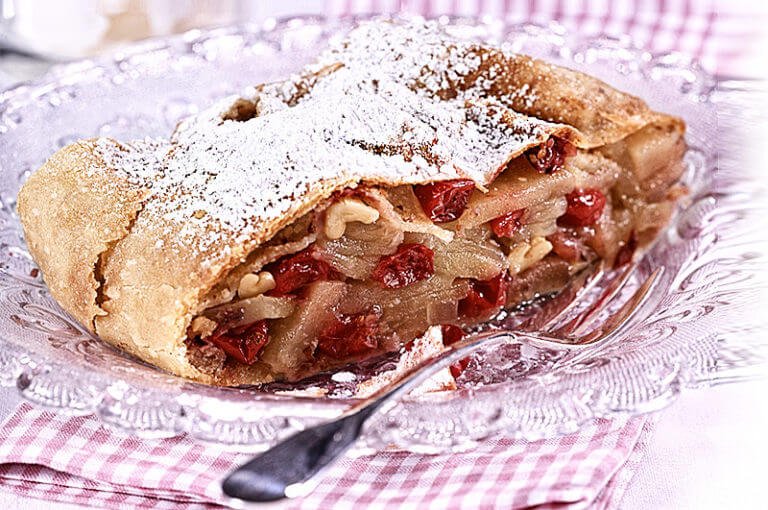 Apfelstrudel mit Cranberries | Rezept » gesund.co.at