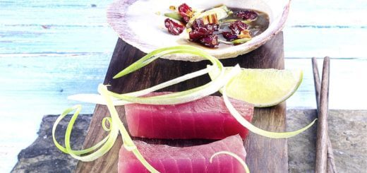 Thunfisch-Sashimi mit Cranberry-Dip | Rezept