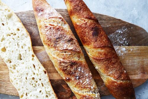 Klassisches Baguette mit Sauerteig | Rezept » gesund.co.at