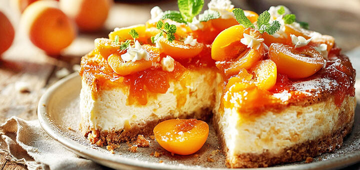 Marillen-Topfenkuchen mit weißer Schokolade | Rezept
