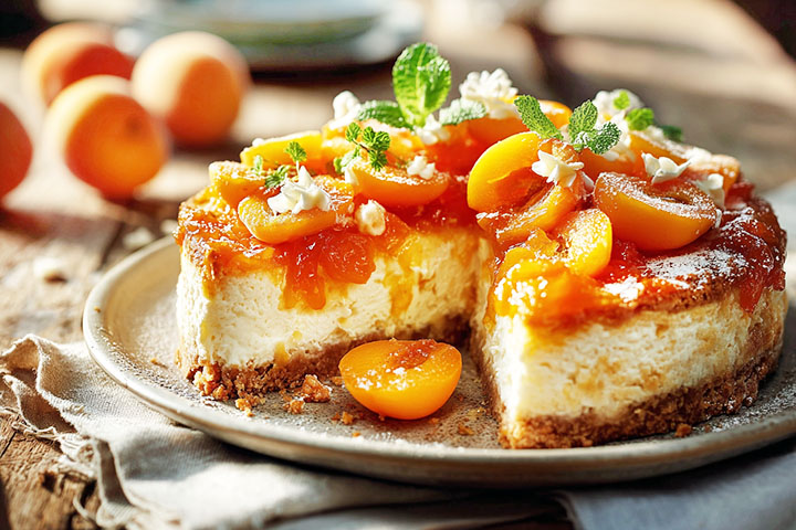 Marillen-Topfenkuchen mit weißer Schokolade | Rezept